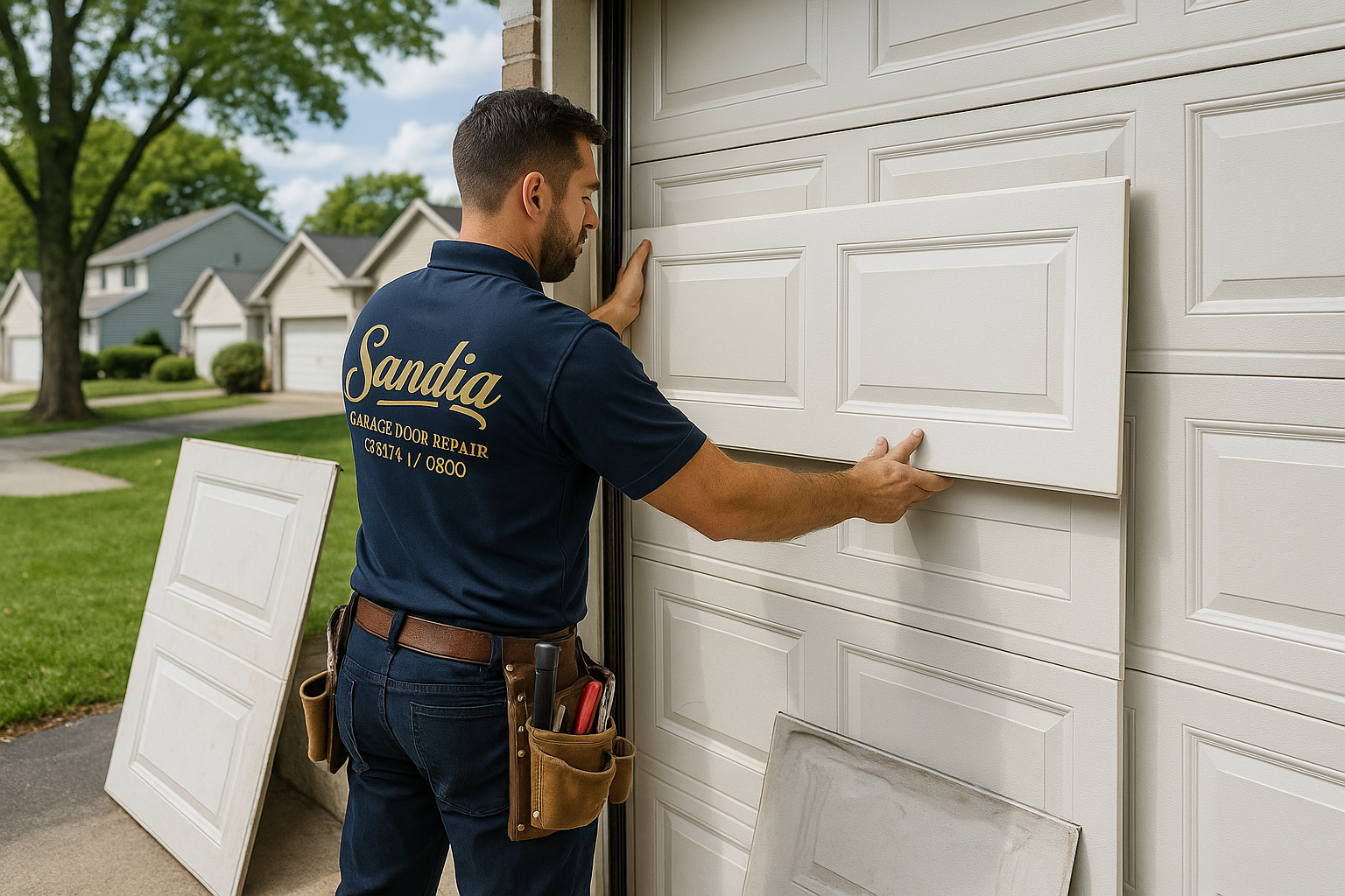 Garage Door Panel Replacement in Knightsen