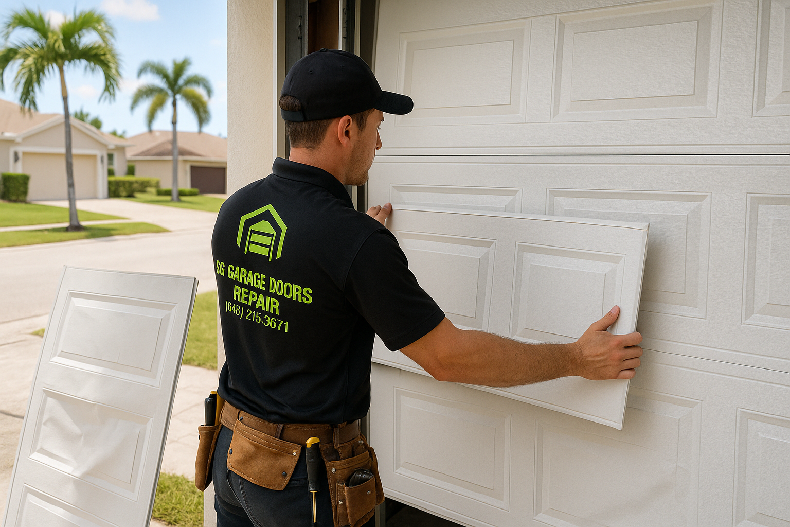 Garage Door Panel Replacement in Pittsburg