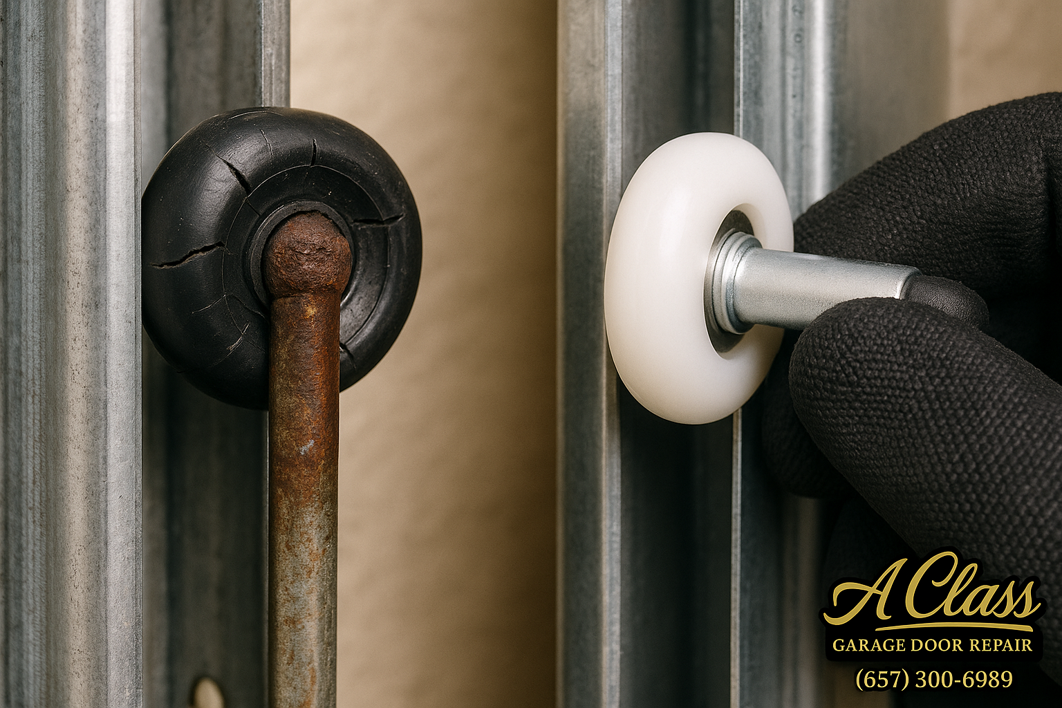 Garage Door Roller Replacement in Pittsburg