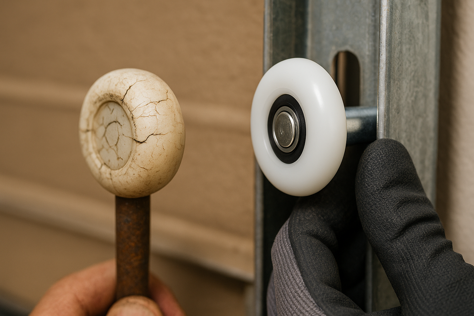 Garage Door Roller Replacement in Woodland