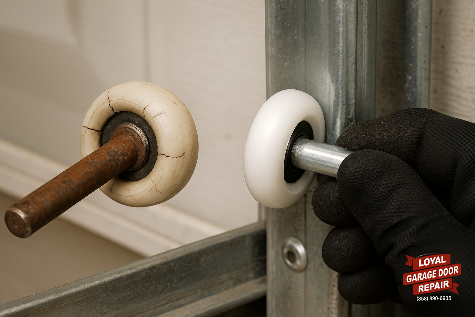 Garage Door Roller Replacement in El Dorado
